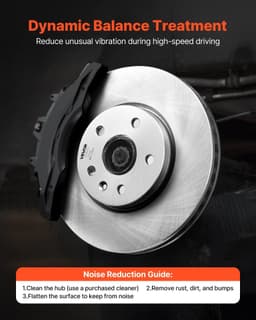 image-VEVOR Front and Rear Brake Kit Compatible with 2010-2017 Chevrolet Equinox, 2010-2017 GMC Terrain, Hollow Brake Rotors Ceramic Brake Pads Replacement Kit, 12.7 in Front Rotors, 12 in Rear Rotors