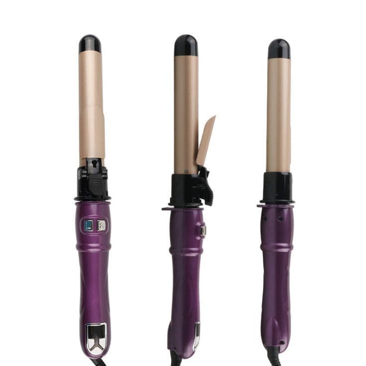 image-Automatic Rotating Hair Curler and Straightener 2-in-1 Ceramic