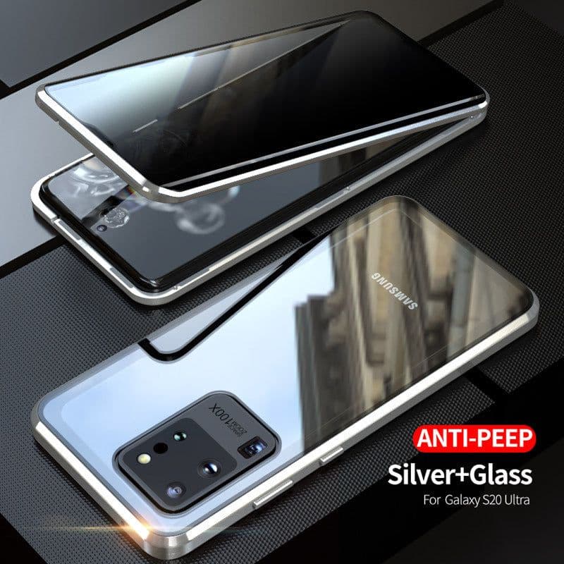 image-Samsung Galaxy S20 Magnetic Privacy Glass Metal Case