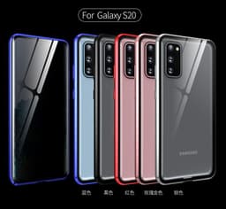 image-Samsung Galaxy S20 Magnetic Privacy Glass Metal Case