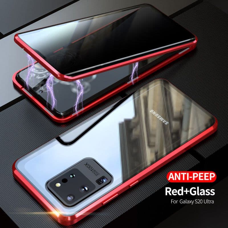 image-Samsung Galaxy S20 Magnetic Privacy Glass Metal Case