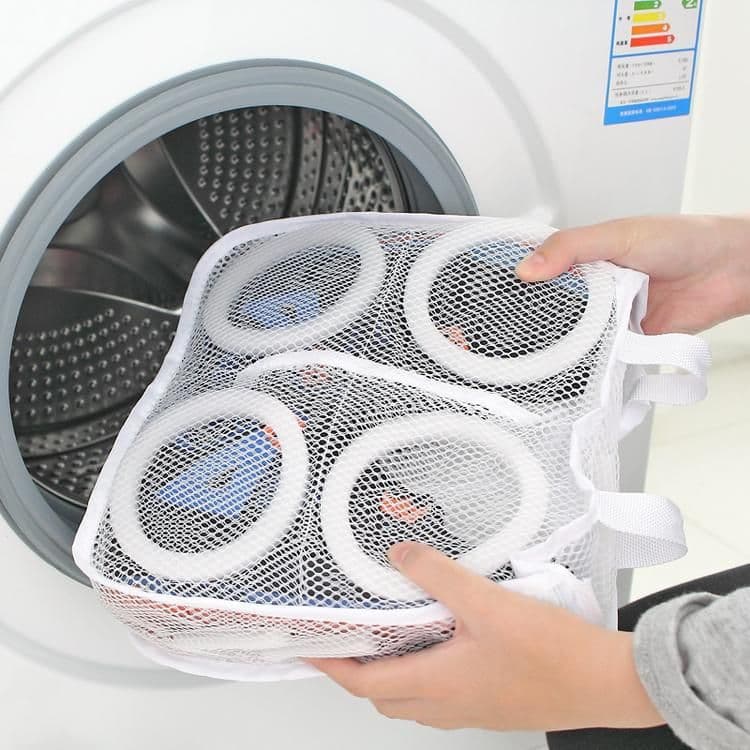 image-Shoe Washing Bag for Washing Machine - Thickened Mesh Protective Laundry Bag