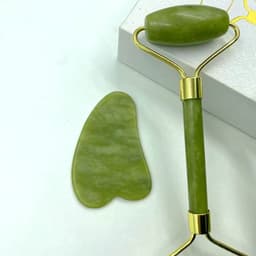 image-Jade Roller Face Massage Tool Double Head Beauty Device