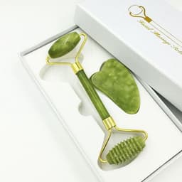 image-Jade Roller Face Massage Tool Double Head Beauty Device