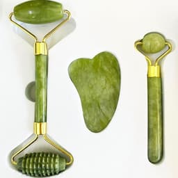 image-Jade Roller Face Massage Tool Double Head Beauty Device