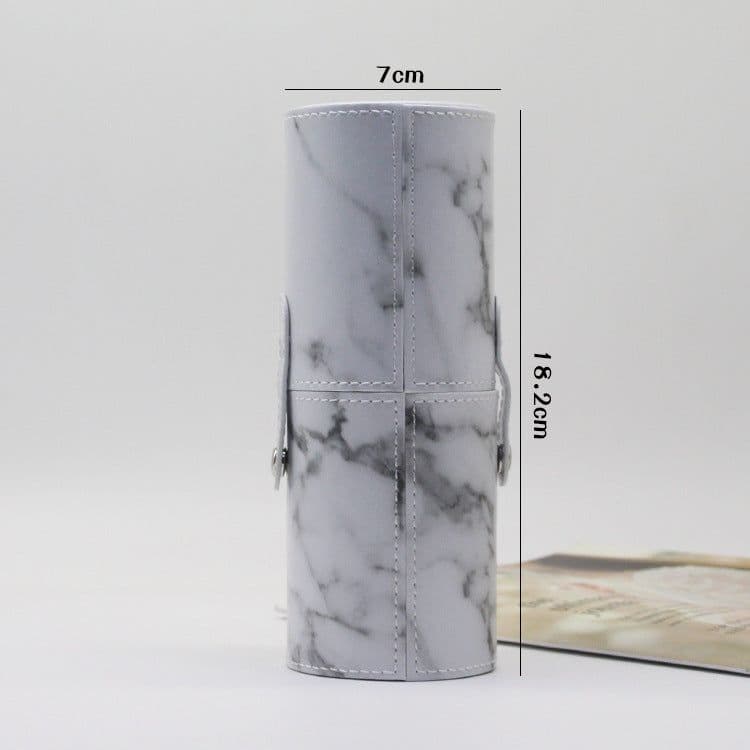 image-10-Piece Marble Pattern Makeup Brush Set with Cosmetic Bag