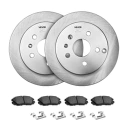 image-VEVOR Front and Rear Brake Kit Compatible with 2010-2017 Chevrolet Equinox, 2010-2017 GMC Terrain, Hollow Brake Rotors Ceramic Brake Pads Replacement Kit, 12.7 in Front Rotors, 12 in Rear Rotors