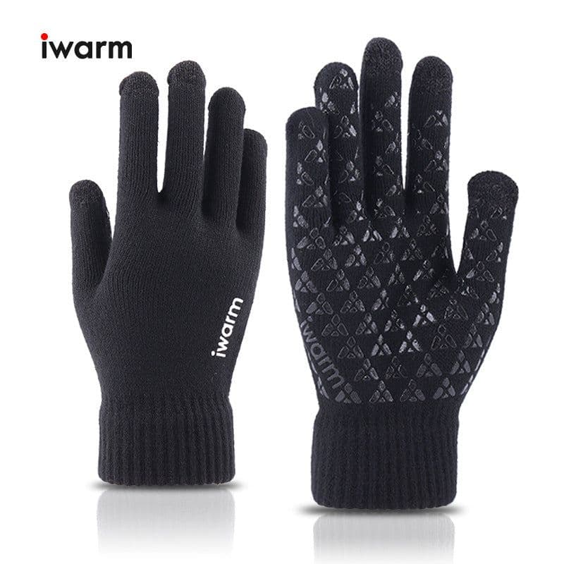 image-iwarm Touch Screen Gloves Winter Warm Knit Fleece Lined Unisex