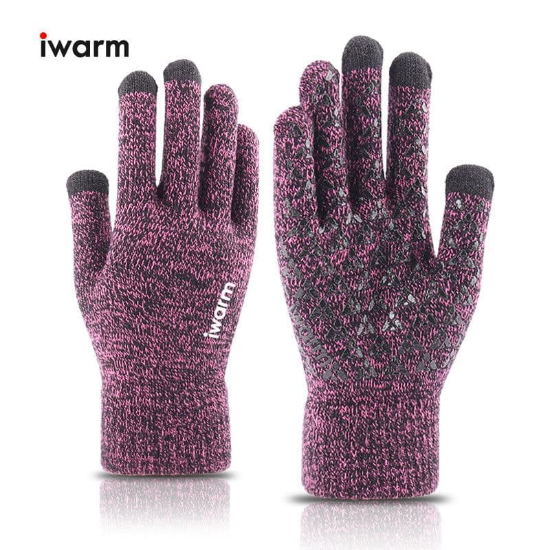 image-iwarm Touch Screen Gloves Winter Warm Knit Fleece Lined Unisex
