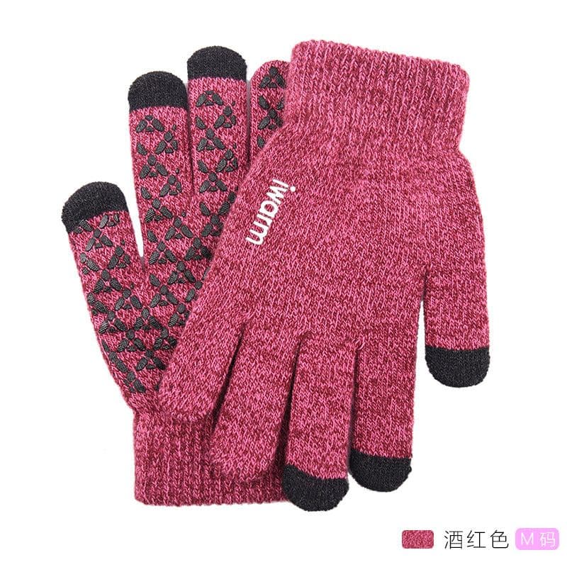 image-iwarm Touch Screen Gloves Winter Warm Knit Fleece Lined Unisex