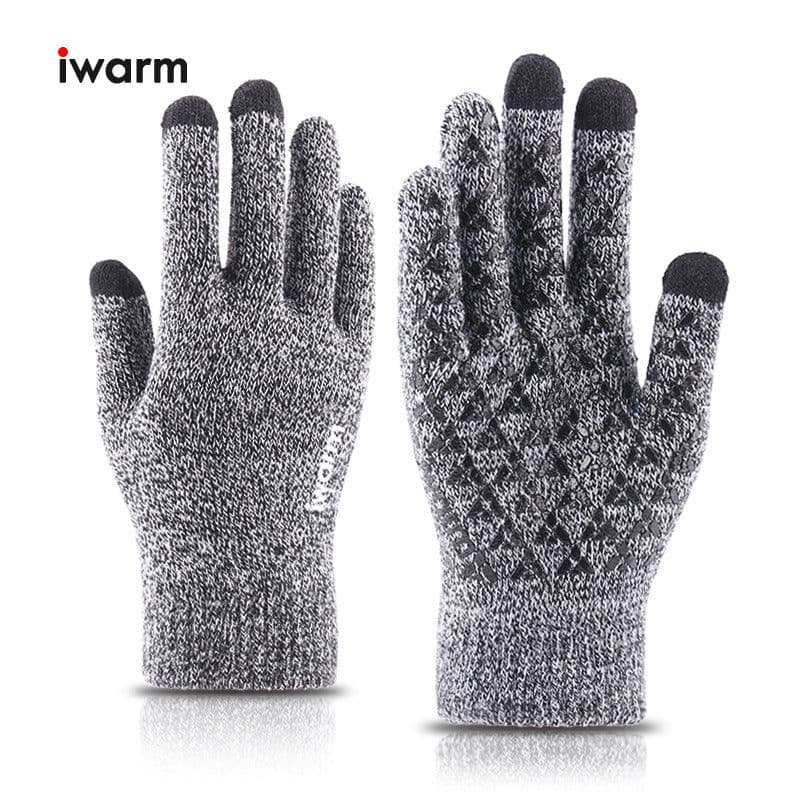 image-iwarm Touch Screen Gloves Winter Warm Knit Fleece Lined Unisex