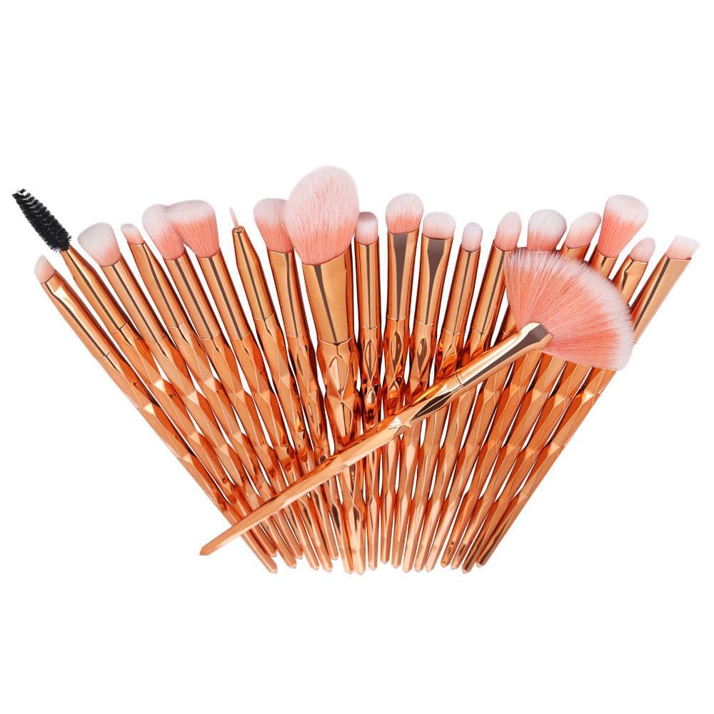 image-HappyMakeup 20 Piece Unicorn Diamond Makeup Brush Set