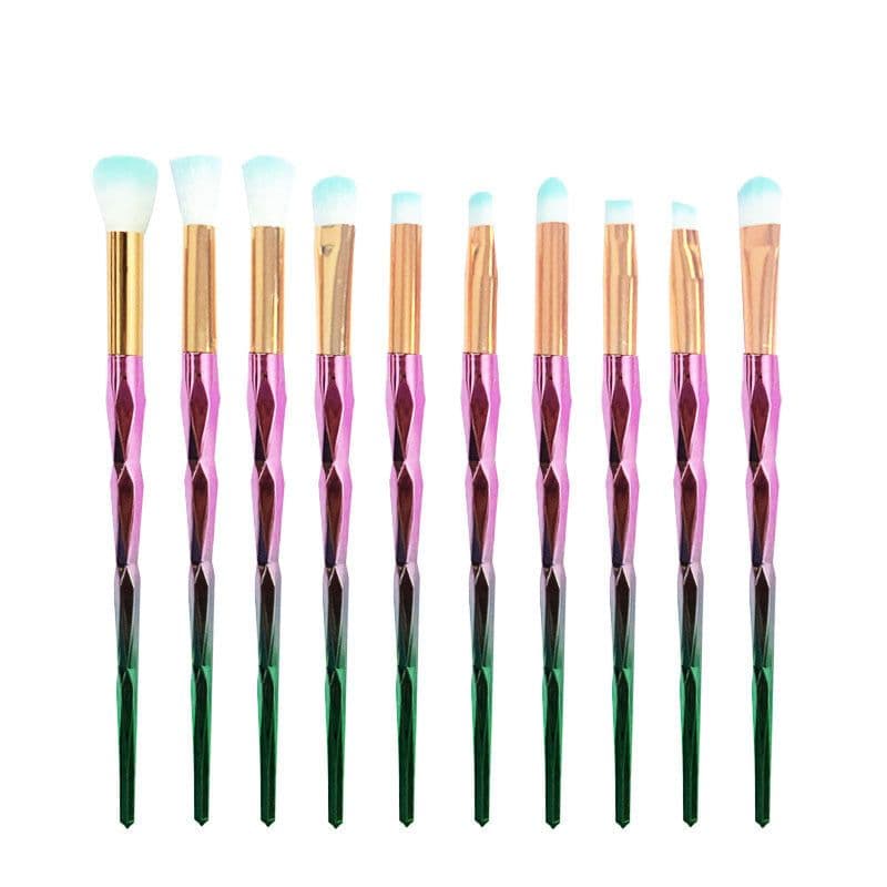 image-HappyMakeup 20 Piece Unicorn Diamond Makeup Brush Set