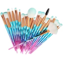 image-HappyMakeup 20 Piece Unicorn Diamond Makeup Brush Set