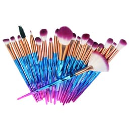 image-HappyMakeup 20 Piece Unicorn Diamond Makeup Brush Set