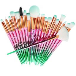 image-HappyMakeup 20 Piece Unicorn Diamond Makeup Brush Set