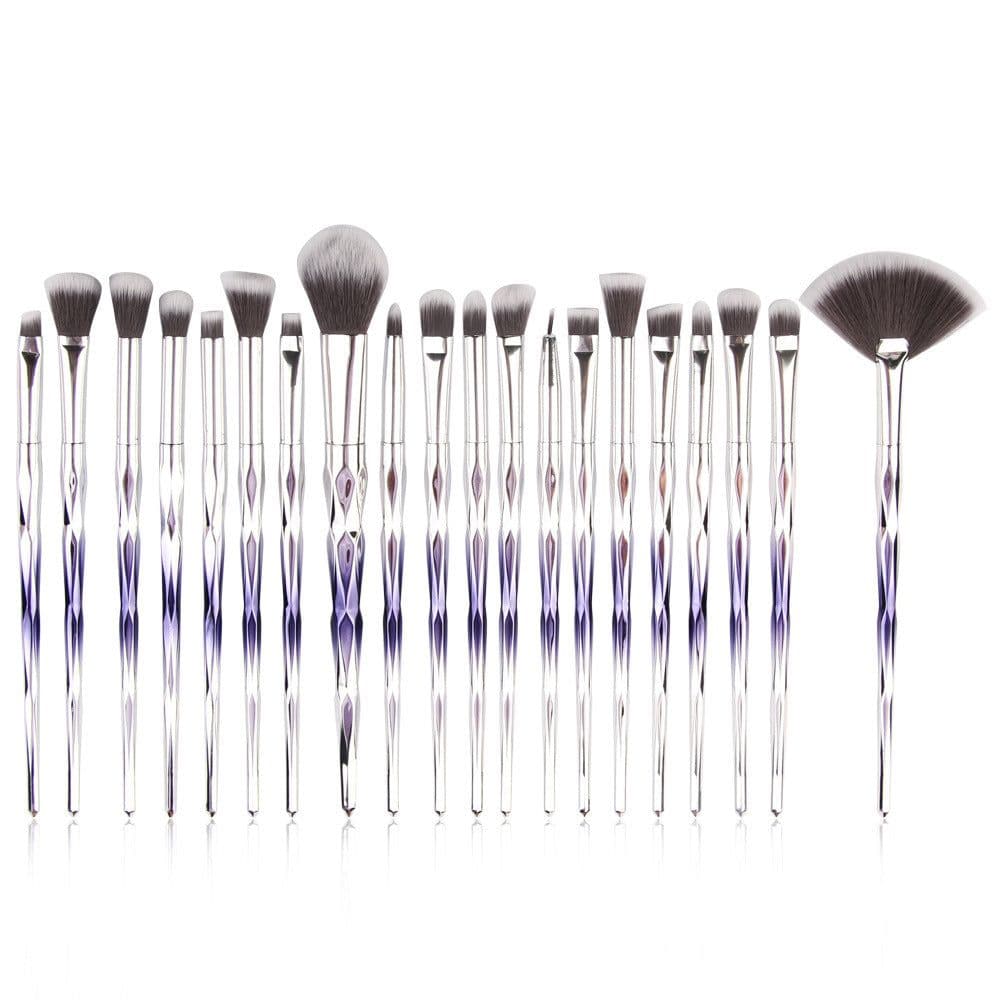 image-HappyMakeup 20 Piece Unicorn Diamond Makeup Brush Set