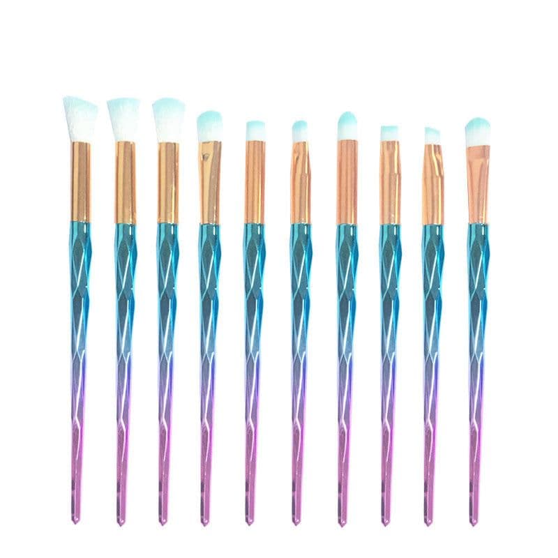 image-HappyMakeup 20 Piece Unicorn Diamond Makeup Brush Set