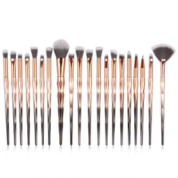 image-HappyMakeup 20 Piece Unicorn Diamond Makeup Brush Set
