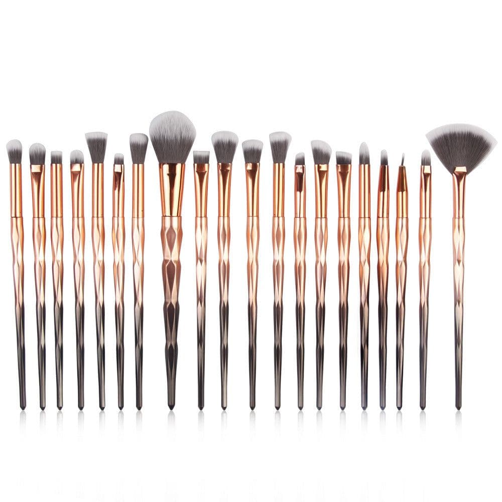 image-HappyMakeup 20 Piece Unicorn Diamond Makeup Brush Set