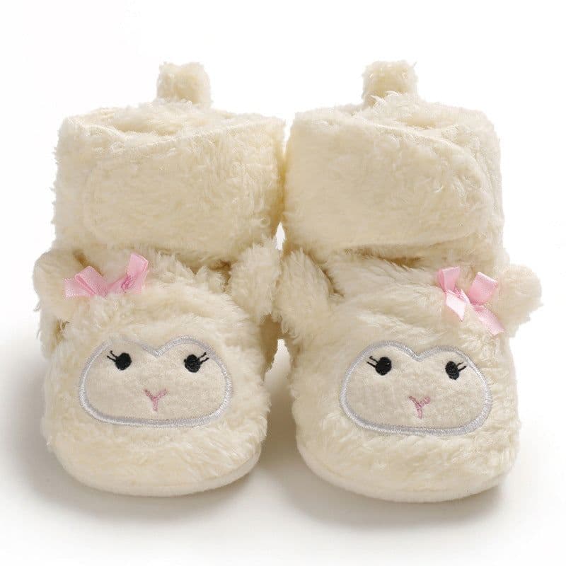 image-Baby Cartoon High-Top Toddler Shoes Soft Non-Slip Warm Winter