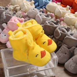 image-Baby Cartoon High-Top Toddler Shoes Soft Non-Slip Warm Winter
