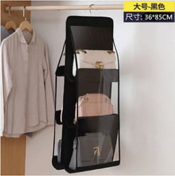 image-6 Pocket Hanging Handbag Purse Storage Organizer