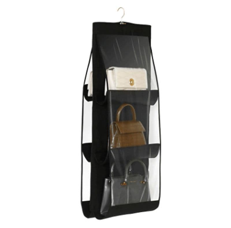 image-6 Pocket Hanging Handbag Purse Storage Organizer