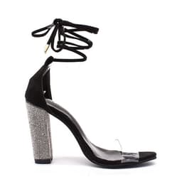 image-Women's Roman Style Strappy High Heel Sandals Thick Heel