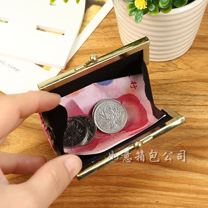 image-PVC Crocodile Print Small Square Coin Purse