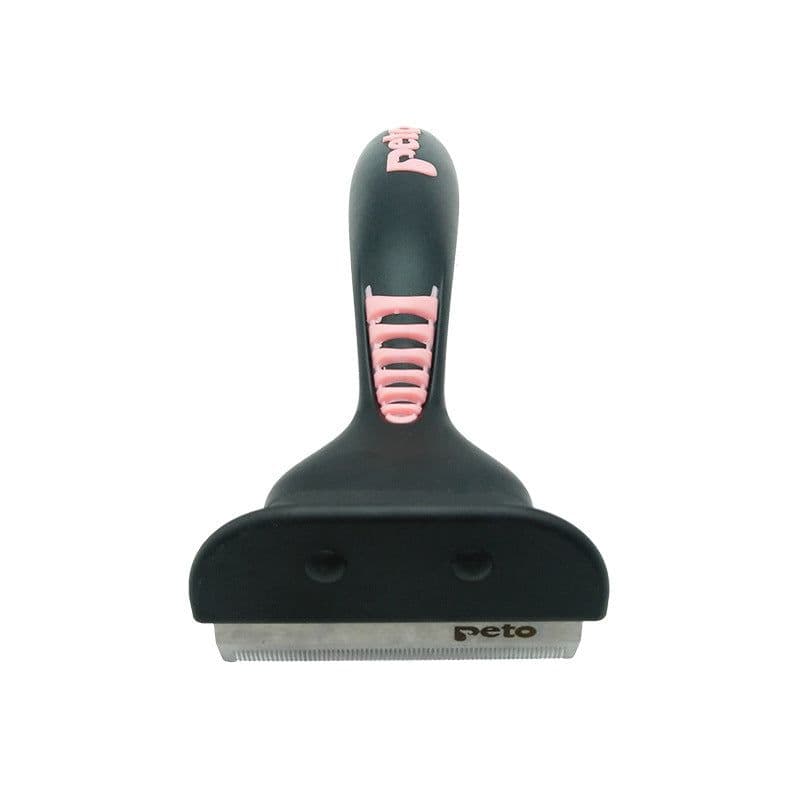 image-Pet Hair Removal Comb Stainless Steel Dematting Rake for Cats Dogs