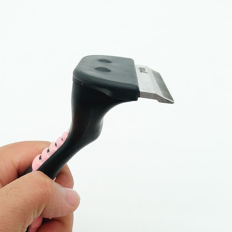 image-Pet Hair Removal Comb Stainless Steel Dematting Rake for Cats Dogs