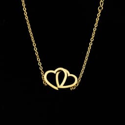 image-Stainless Steel Double Hearts Bracelet Women Friendship Jewelry