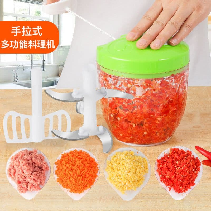 image-Manual Garlic Mincer Chopper with 3 or 5 Blades Kitchen Tool