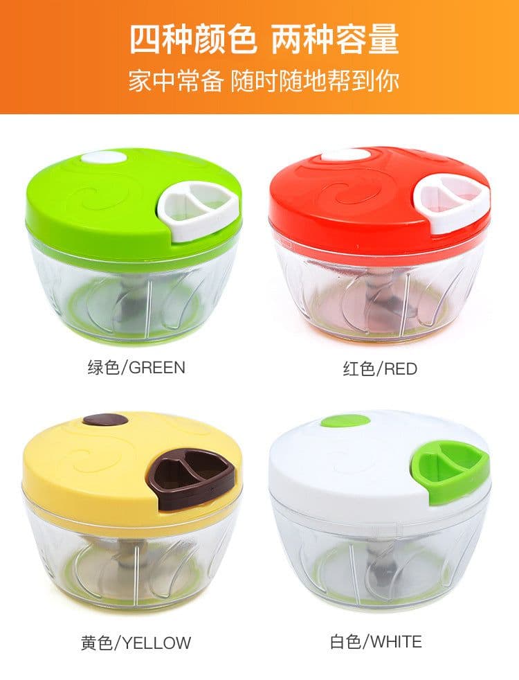 image-Manual Garlic Mincer Chopper with 3 or 5 Blades Kitchen Tool