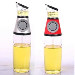 image-Glass Oil and Vinegar Dispenser Bottle with Measured Pour Control