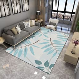 image-Polyester Geometric Rug - Machine Washable Area Mat for Living Room Bedroom
