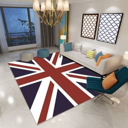 image-Polyester Geometric Rug - Machine Washable Area Mat for Living Room Bedroom