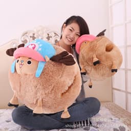 image-Chopper Plush Round Hand Warmer Pillow Cushion Toy 35cm