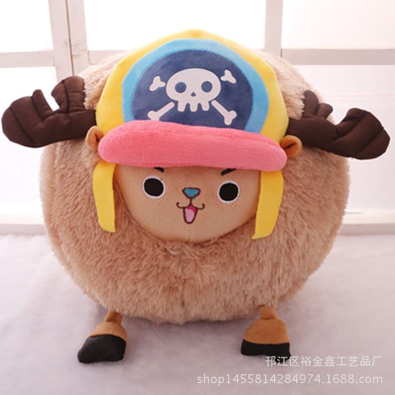 image-Chopper Plush Round Hand Warmer Pillow Cushion Toy 35cm