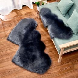 image-Shengxi Heart-Shaped Plush Carpet European Style Floor Mat 90x180cm