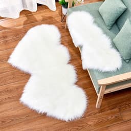 image-Shengxi Heart-Shaped Plush Carpet European Style Floor Mat 90x180cm