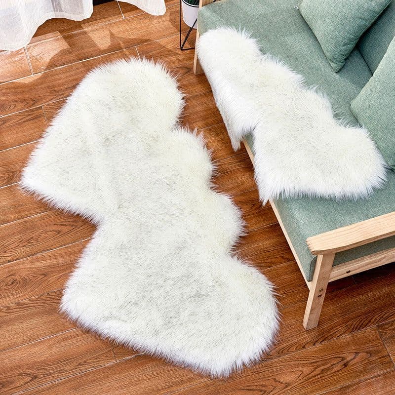 image-Shengxi Heart-Shaped Plush Carpet European Style Floor Mat 90x180cm