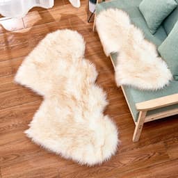 image-Shengxi Heart-Shaped Plush Carpet European Style Floor Mat 90x180cm