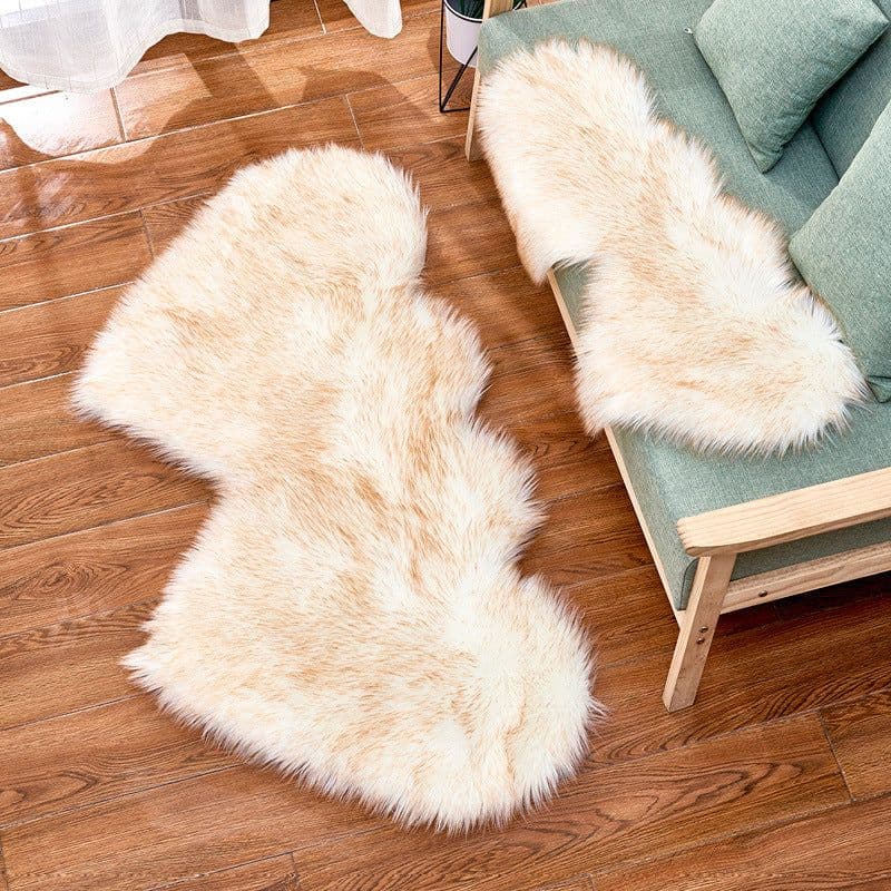 image-Shengxi Heart-Shaped Plush Carpet European Style Floor Mat 90x180cm