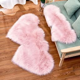 image-Shengxi Heart-Shaped Plush Carpet European Style Floor Mat 90x180cm