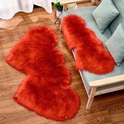 image-Shengxi Heart-Shaped Plush Carpet European Style Floor Mat 90x180cm