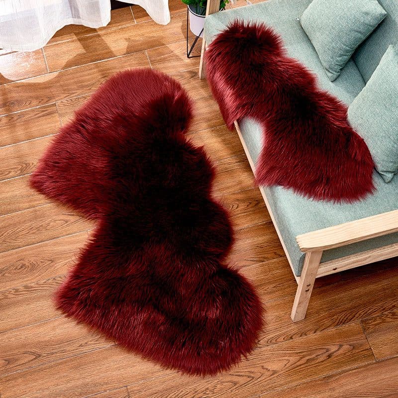 image-Shengxi Heart-Shaped Plush Carpet European Style Floor Mat 90x180cm