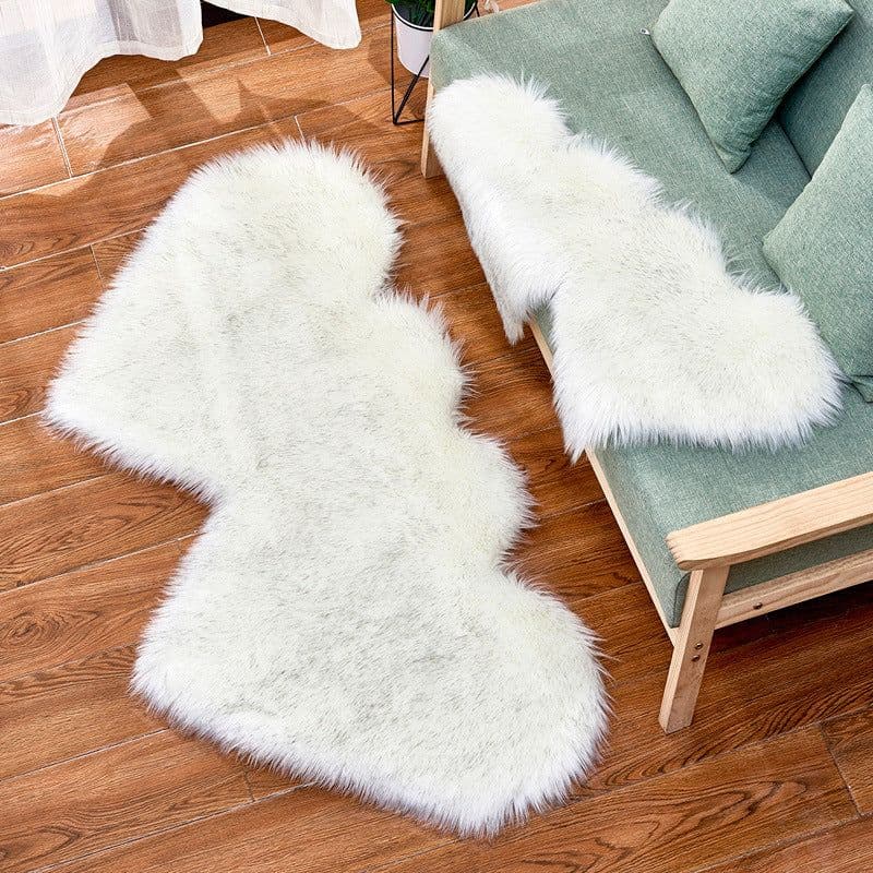 image-Shengxi Heart-Shaped Plush Carpet European Style Floor Mat 90x180cm