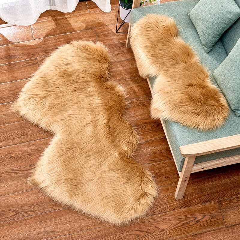 image-Shengxi Heart-Shaped Plush Carpet European Style Floor Mat 90x180cm